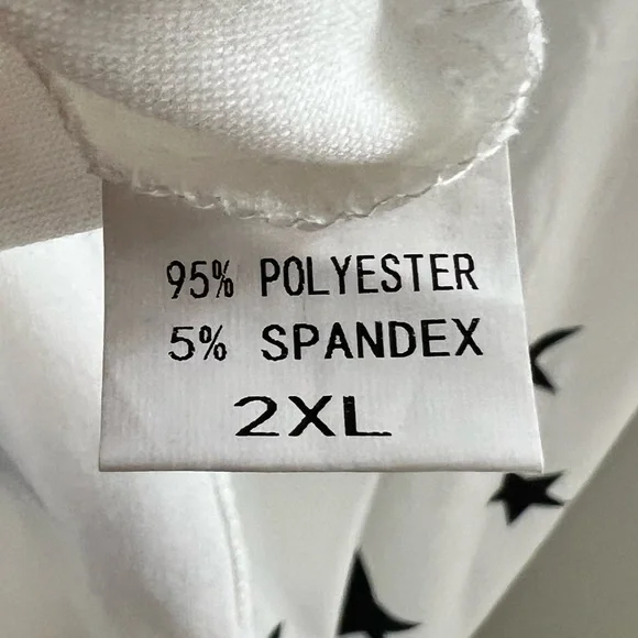 Woman’s sleeveless top. NWOT. White with black star pattern. VERY SOFT! - Picture 2 of 4